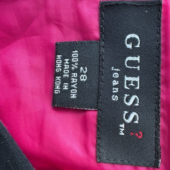 Guess Embroidered Fringe Asymmetrical Mini Skirt – Y2K Boho Chic (Size 28 / S) - Picture 8 of 9